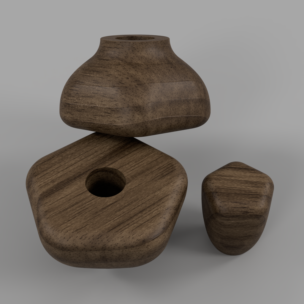 Hand-finished hardwood knob set for the Lelit Mara X and Bianca, in Dark Walnut