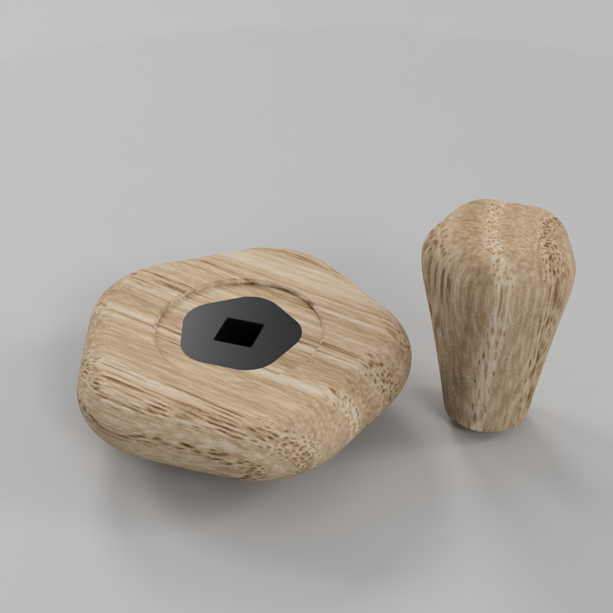 Hand-finished hardwood knob set for the ECM Classika and Classika PID, in Nordic Oak