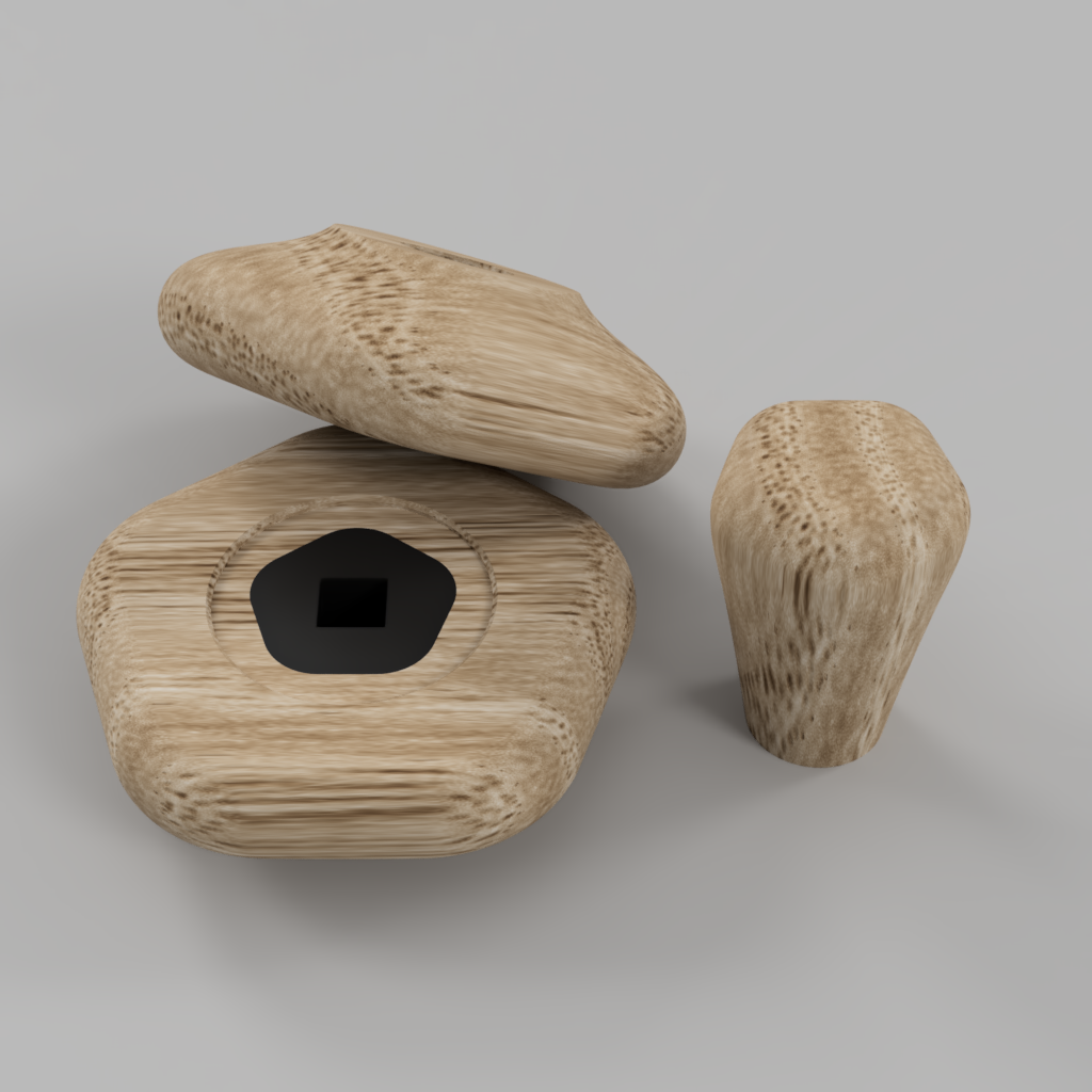 Hand-finished hardwood knob set for the ECM Classika, Mechanika and Mechanika Slim, in Nordic Oak