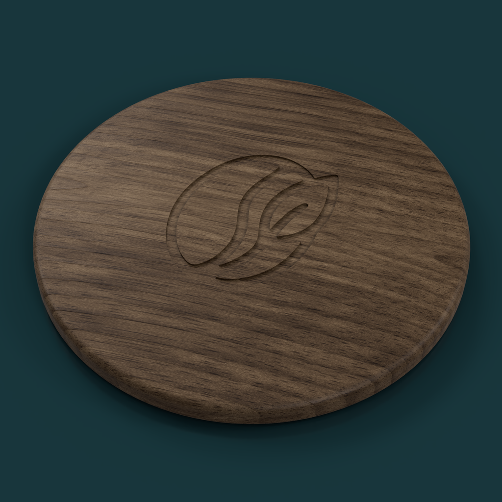 Hand-finished hardwood hopper lid for the Eureka Atom 300 g, in Dark Walnut