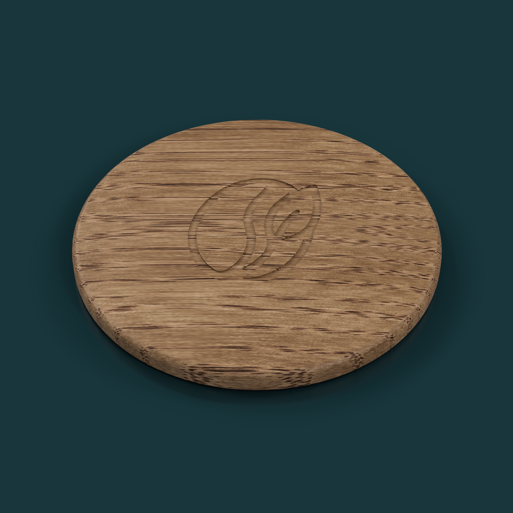 Hand-finished hardwood hopper lid for the Eureka Atom 300 g, in Warm Oak