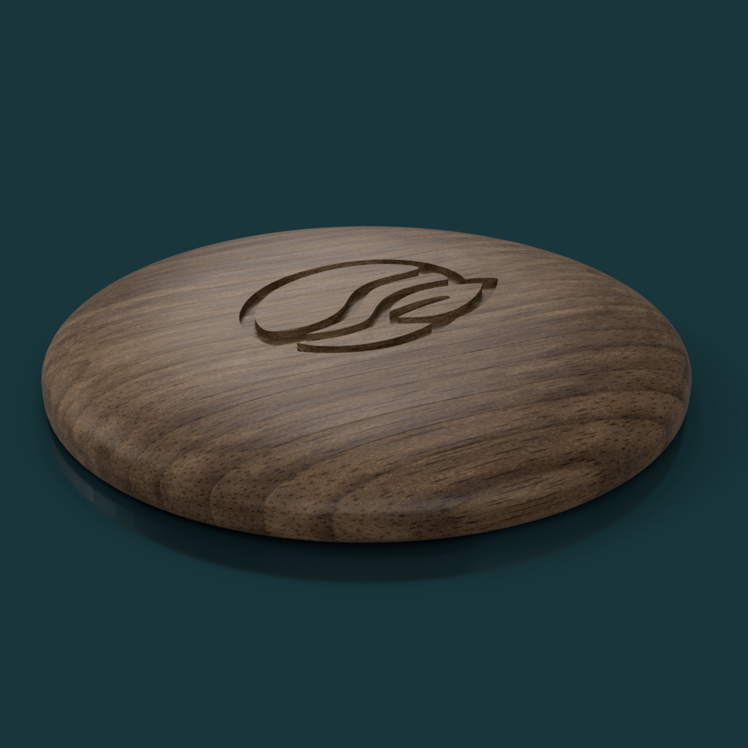 Rendering of a hardwood hopper lid for the Macap Leo (placeholder until real photos)