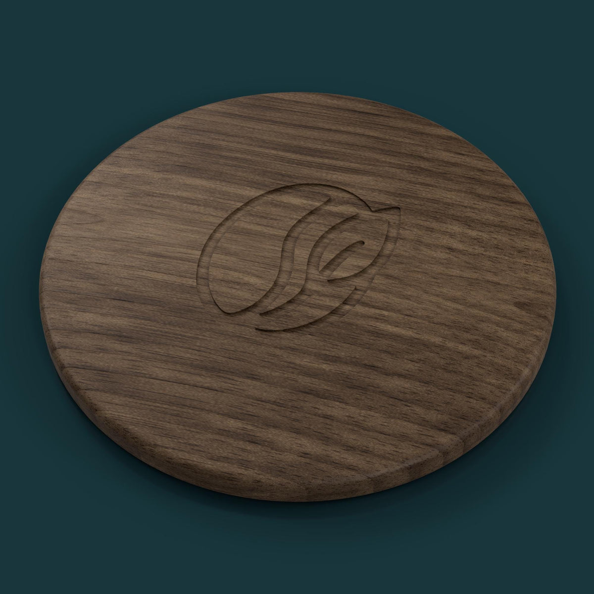 Hand-finished round hardwood hopper lid for the Eureka Mignon Single Dose, in Dark Walnut